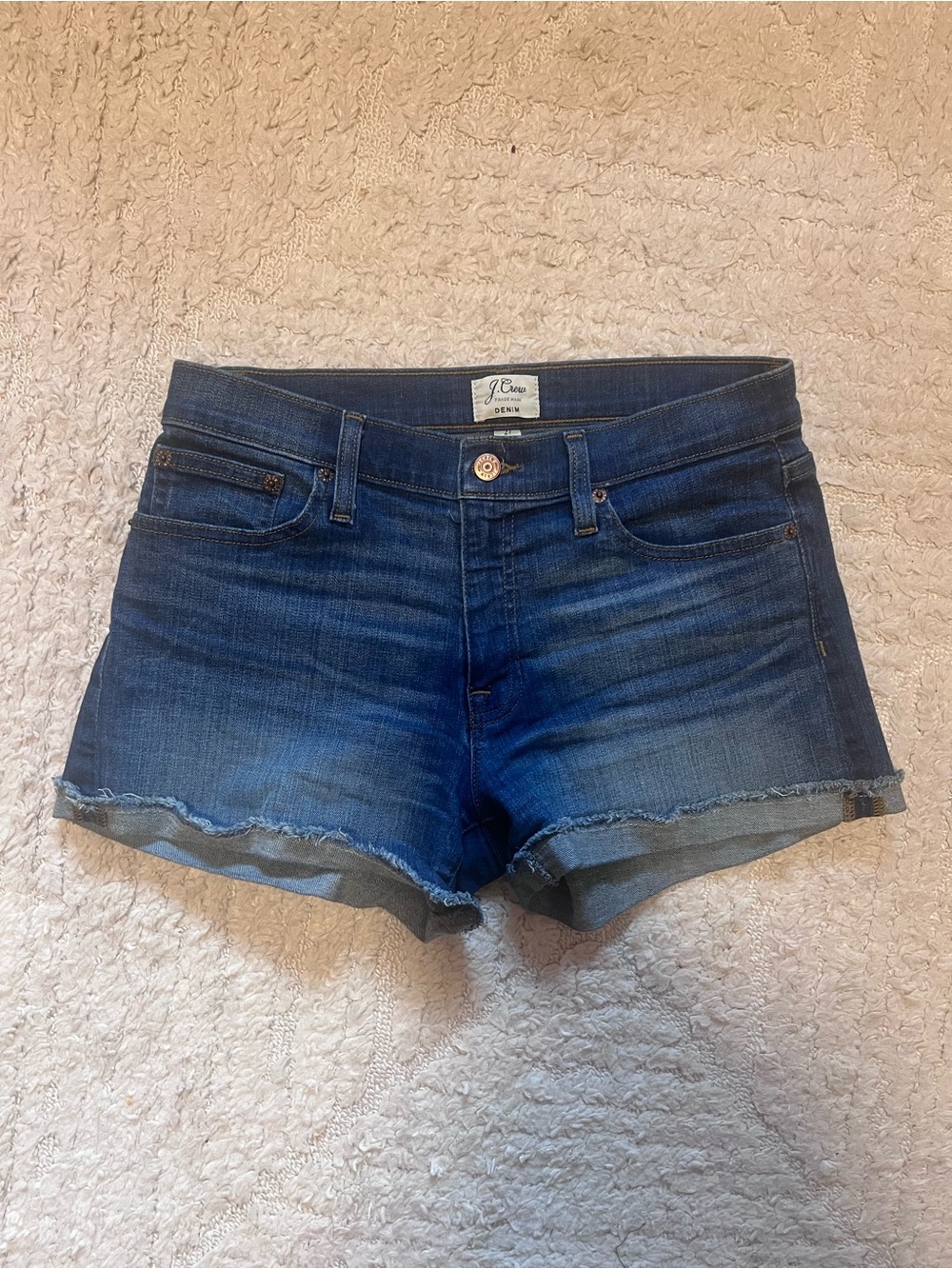 J. Crew Mid-Rise Denim Cutoff Shorts